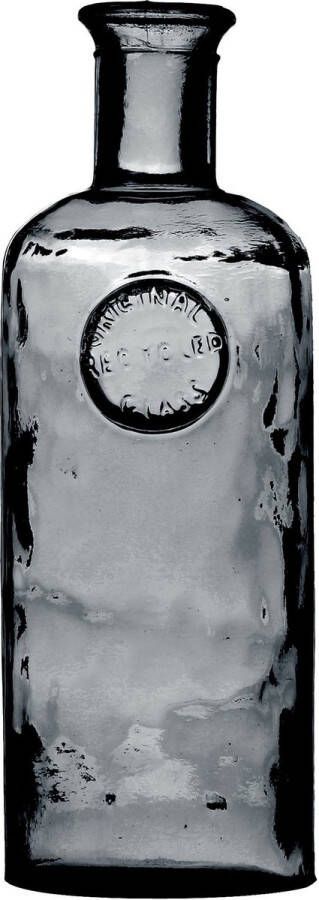 Natural Living Bloemenvaas Olive Bottle smoke grijs transparant glas D13 x H35 cm Fles vazen