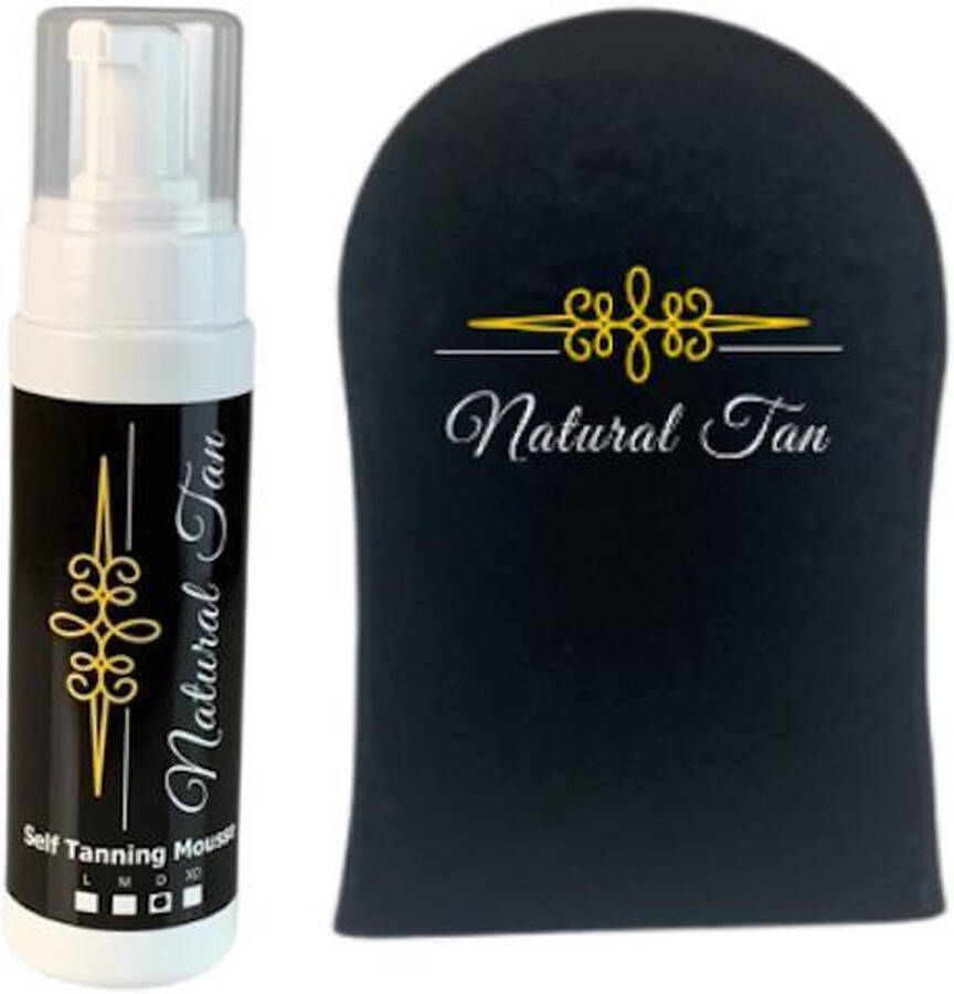 Natural Tan Self Tanning Mousse incl. handschoen Dark 200ml