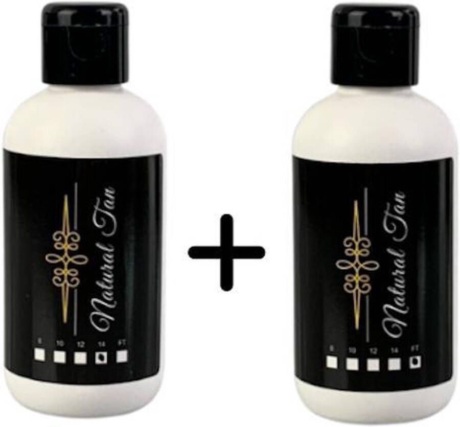 Natural Tan Spray tan vloeistof 14% + Fast Tan 200ml zelfbruiner