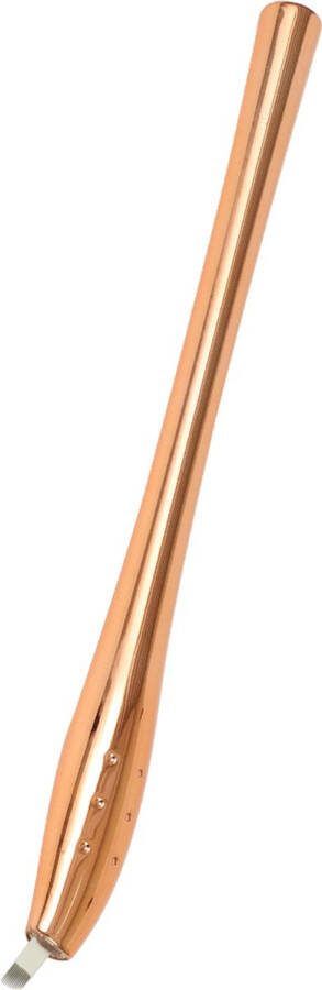 Naturalness Microblading Pen 5 Stuks – Rose Goud Eyebrow Tattoo Pen – 12F – 0.25 mm – Met handige spons aan achterkant om het pigment in de huid te poetsen – GGD goedgekeurd
