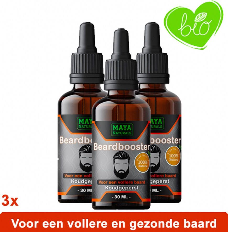 Naturals Natuurlijke Baard olie 3x 30ml 100% Puur & Onbewerkt EU Bio keurmerk Argan olie Castor Olie Baardolie voor een vollere baard Gratis Verzending