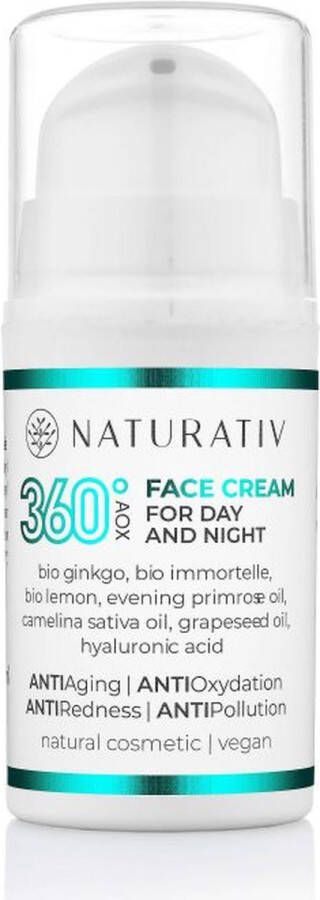 Naturativ 360 AOX Gezichtscrème Voor Dag & Nacht mini gezichtscrème 15ml