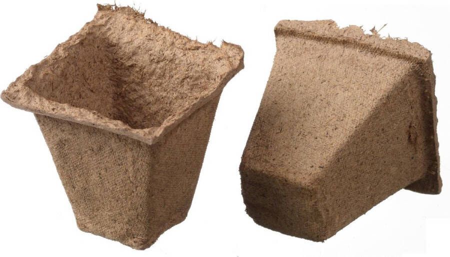 Nature 16x Turfpotjes stekpotjes 6 cm biologisch afbreekbaar Moestuinpotjes Moestuin artikelen