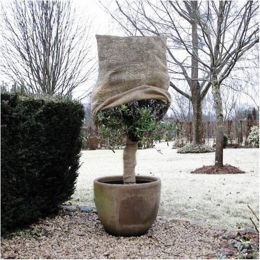 Nature 2x Duurzame plantenhoes tegen vorst met aantrekkoord l 1 meter x 75 cm 230 g m2 100% natuurlijke beschermhoes Winterafdekhoes Winterhoes voor planten Anti-vorst beschermhoes planten Vorstbescherming Biologische winterhoes