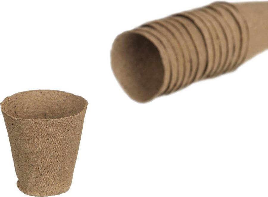 Nature 36x stuks biologisch afbreekbare stekpotjes kweekpotten 6 x 6 x 6 cm moestuin turfpotjes