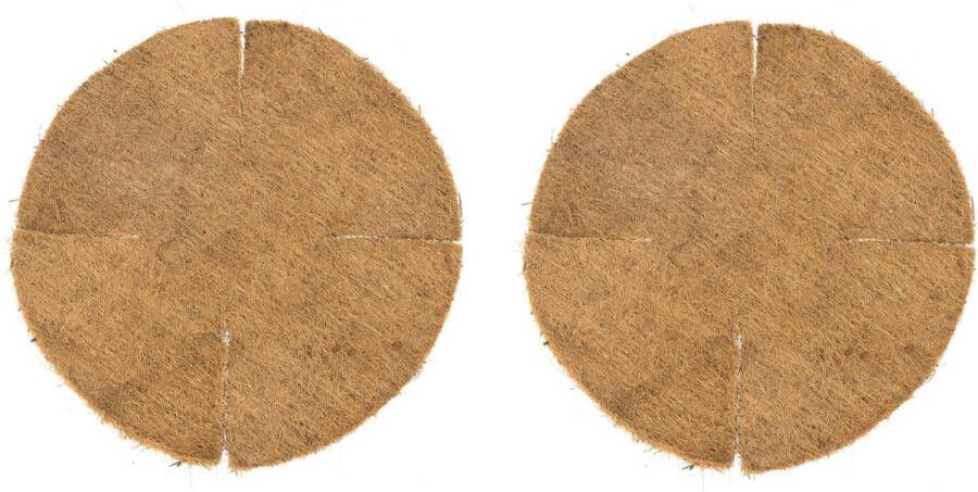 Nature 3x stuks inlegvel kokos voor hanging basket 40 cm kokosinleggers plantenbak van kokos