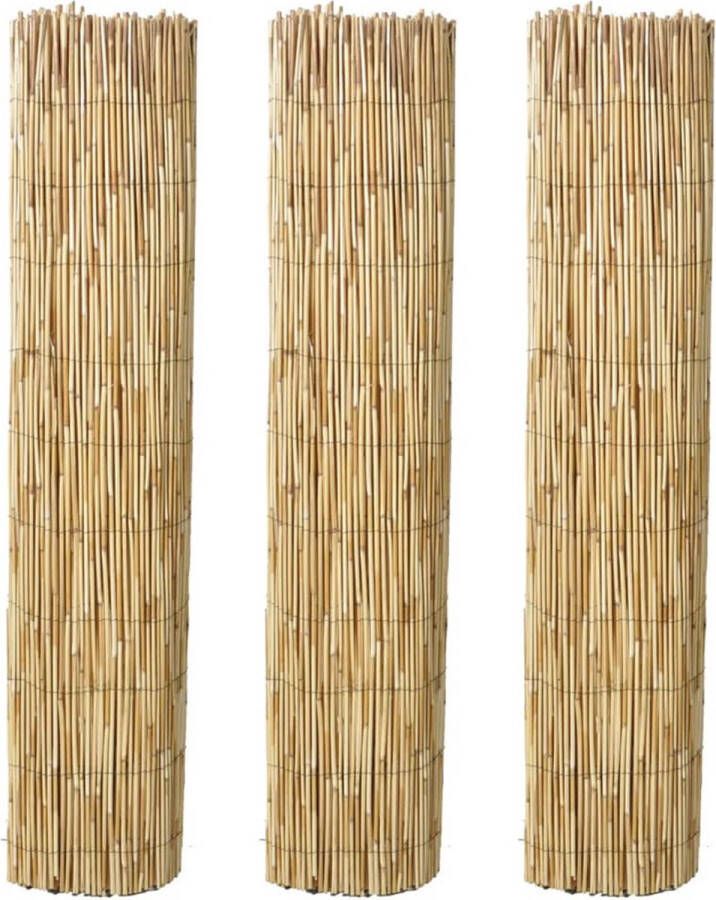 Nature Bamboemat gespleten op rol 3x 100 x 500 cm schuttingen tuinscherm