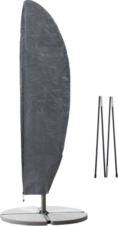 Nature Tuinmeubelhoes Beschermhoes voor parasol H290 x Ø54-Ø32 Ø33-Ø20cm met koord en ritssluiting