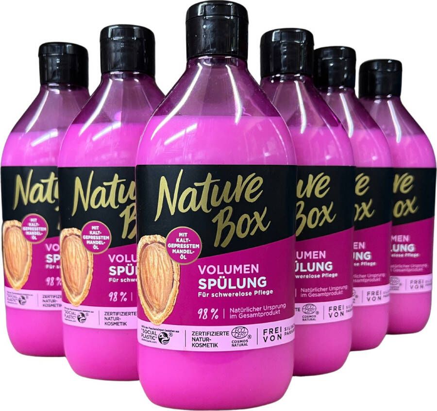 Nature Box Almond Conditioner- Haarverzorging Voordeelverpakking 6 x 385 ml