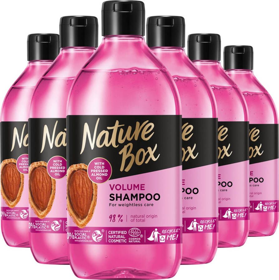 Nature Box Almond Shampoo Haarverzorging Voordeelverpakking 6 x 385 ml