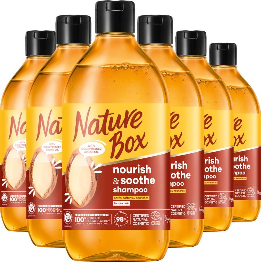 Nature Box Argan Shampoo Haarverzorging Voordeelverpakking 6 x 385 ml