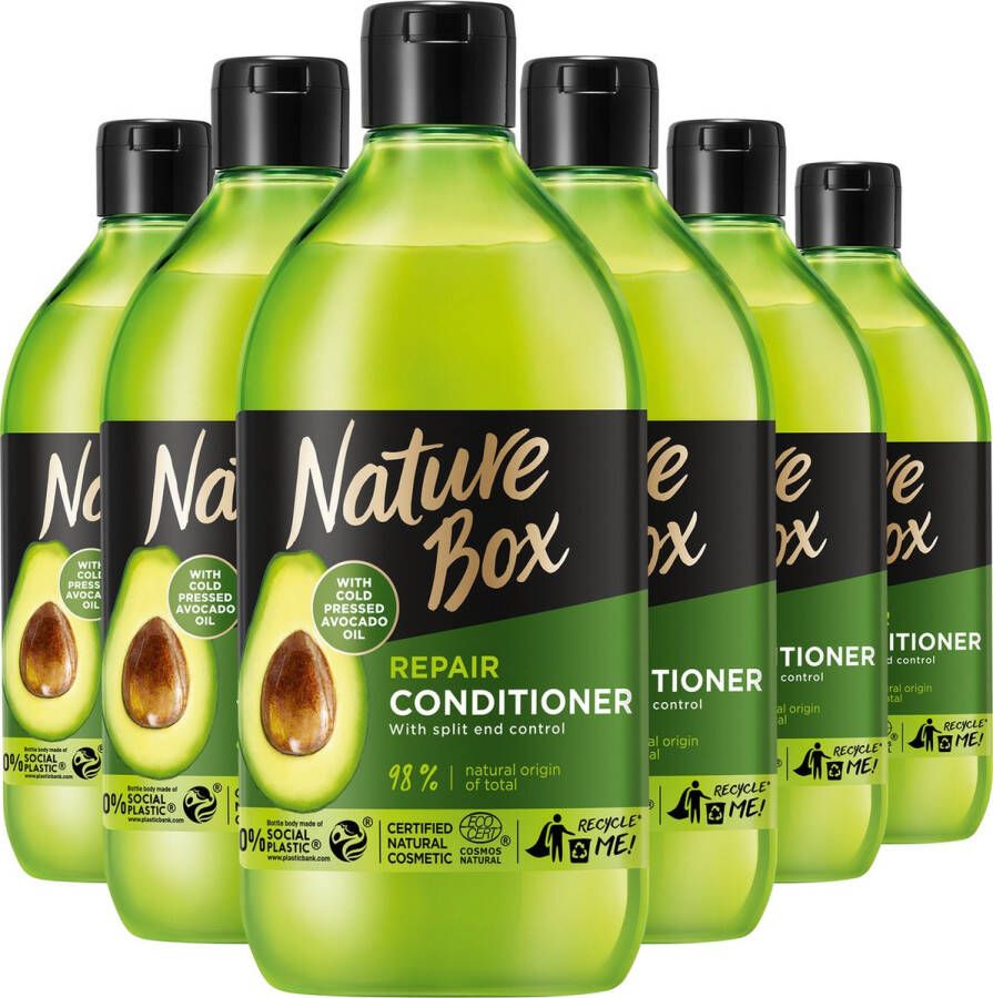 Nature Box Avocado Conditioner Haarverzorging Voordeelverpakking 6 x 385 ml