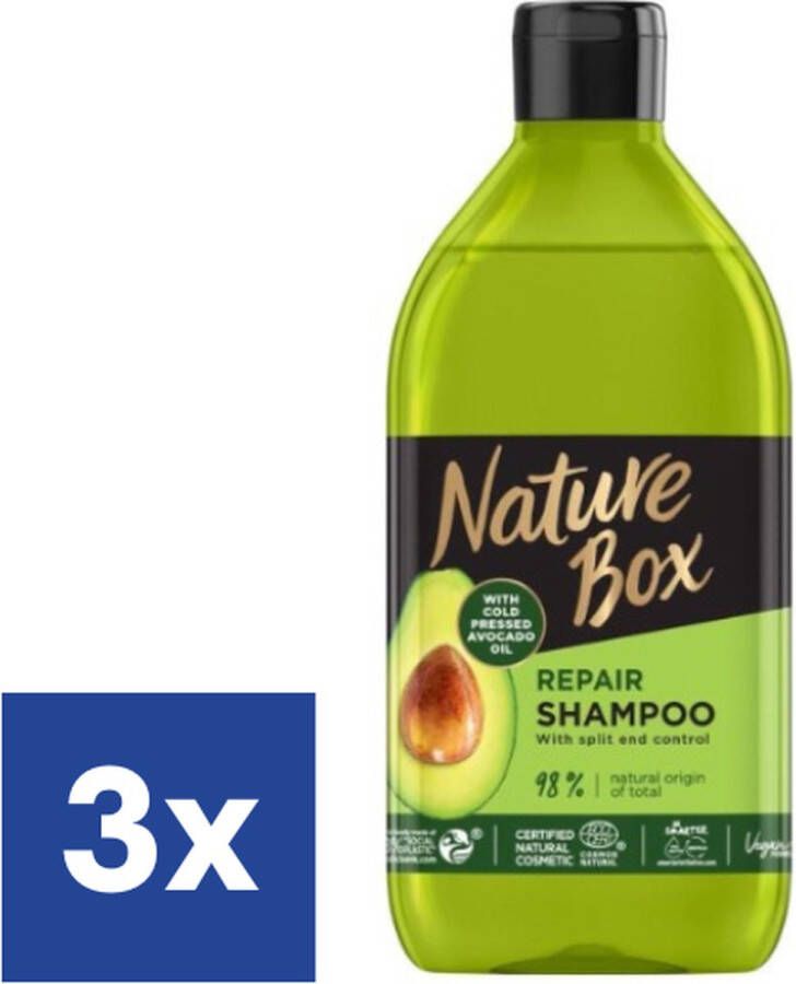 Nature Box Avocado Olie Shampoo 3 x 385 ml