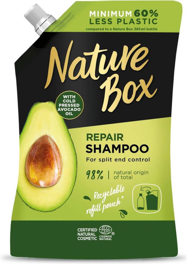 Nature Box Repair Shampoo Avocado-olie 500ml Navulling