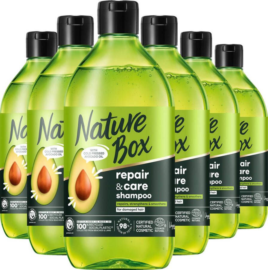 Nature Box Avocado Shampoo Haarverzorging Voordeelverpakking 6 x 385 ml