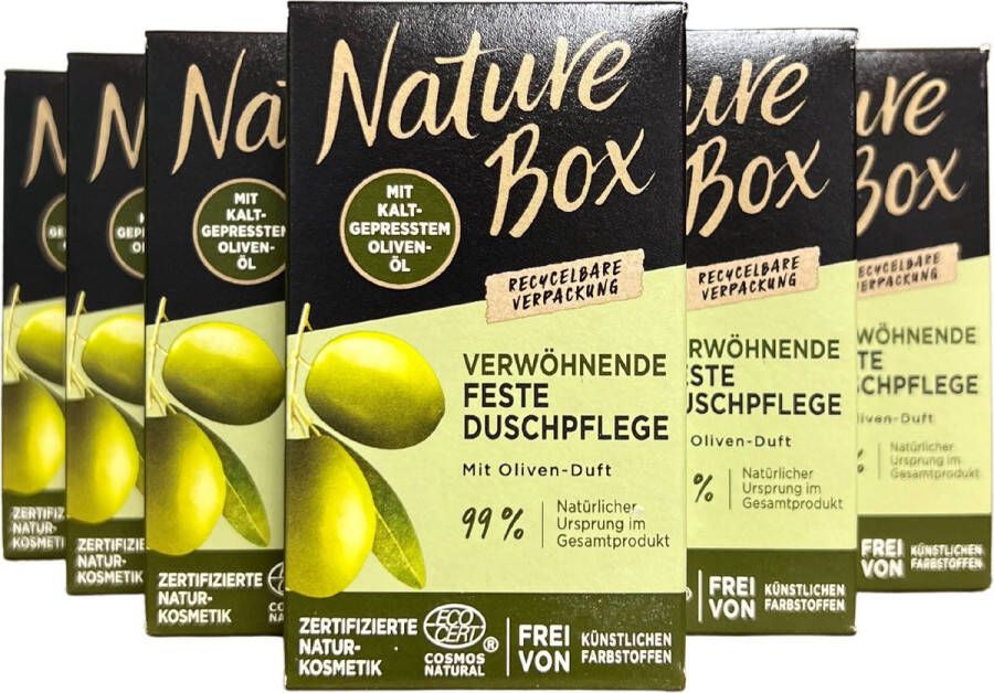 Nature Box Olive Shower Bar 6 x 100 g Voordeelverpakking