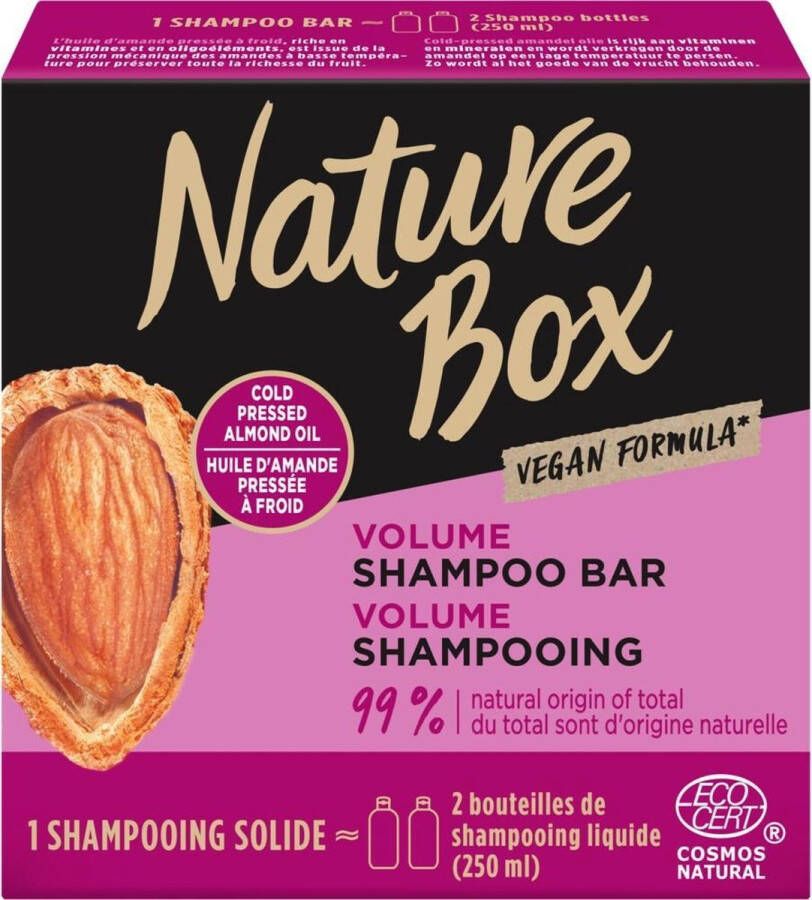 Nature Box Shampoo Bar shampoo for hair in cube Almond Oil 85ML