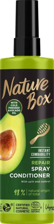 Nature Box Avocado Oil express spray hair conditioner met avocado olie 200ml