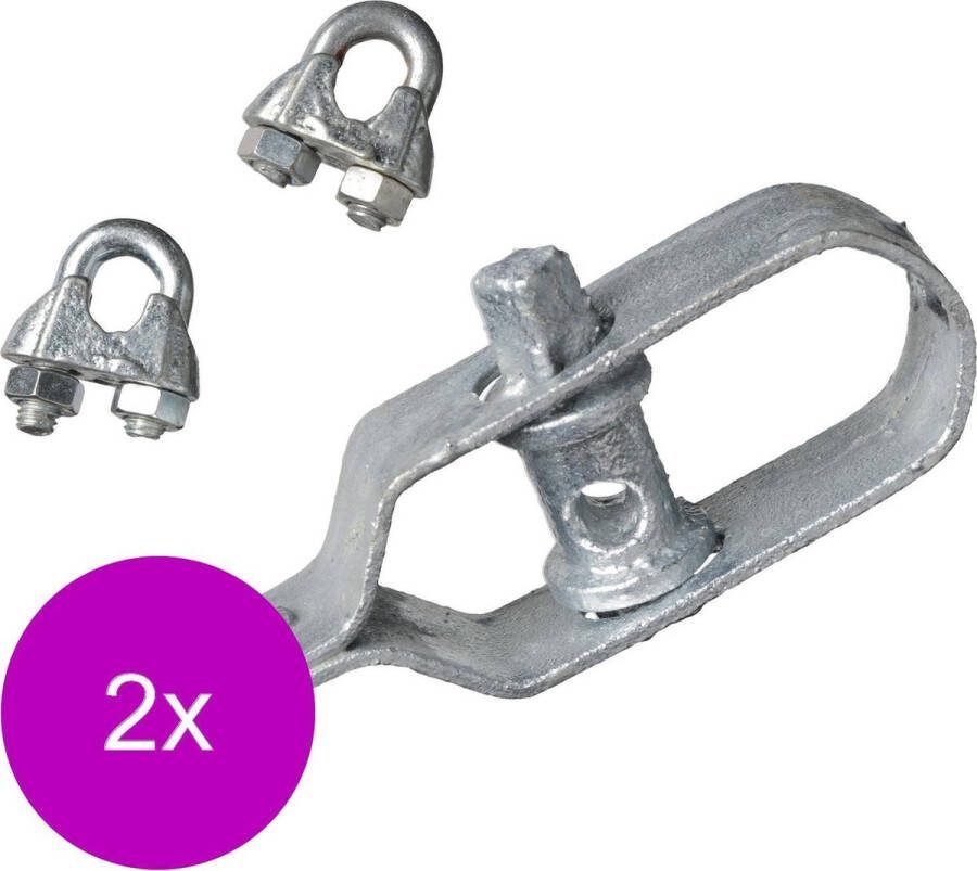 Nature Draadspanset Klim-En Geleide Artikel 2 x 2.4x4.5x10 cm Metallic