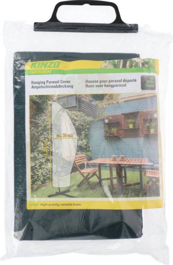 Kinzo Hangparasol Afdekhoes beschermhoes Groen 70 X 265 Cm Parasolhoezen