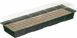 Nature Kweekbak met groeimedium H10 x 49 x 15 5cm 4 x 16 vakjes