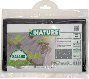 Nature mulch- kweekfolie voor sla LDPE LLDPE zwart 20µ met perforatiegaten : 45xØ60 mm 0 95 x 5m