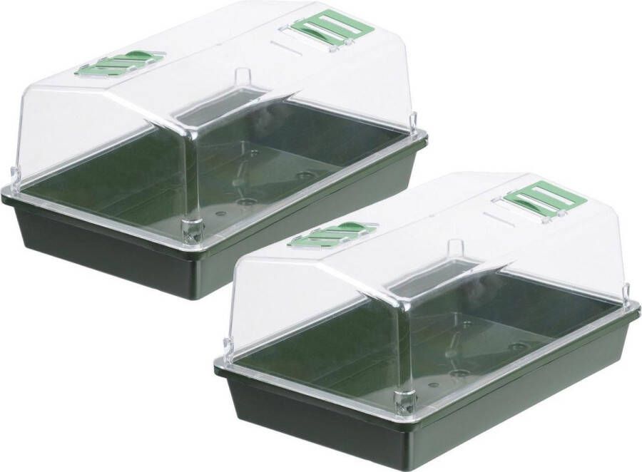 Nature Kweekkas Groen&Transparant Kweekbakken 2 x 31x55x21 cm