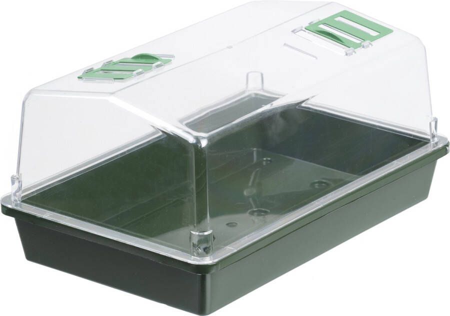 Nature Mini-kweekkas Kunststof Groen 37 5 X 13 X 24 5 Cm Met Ventilatie
