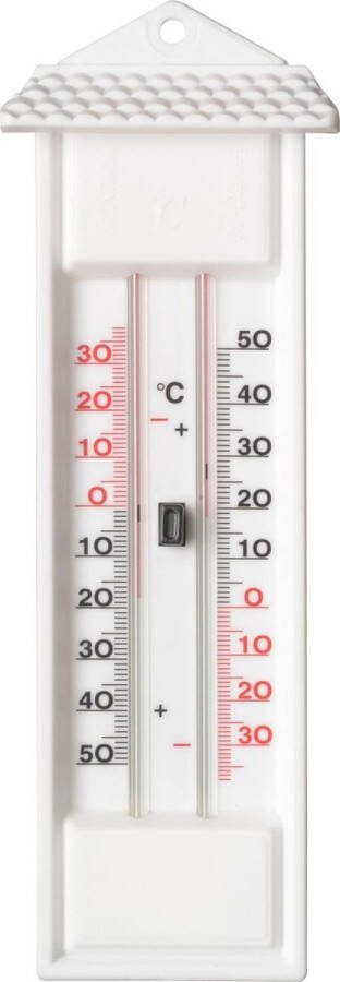 Nature Wandthermometer Min-max Wit 8x3x23cm