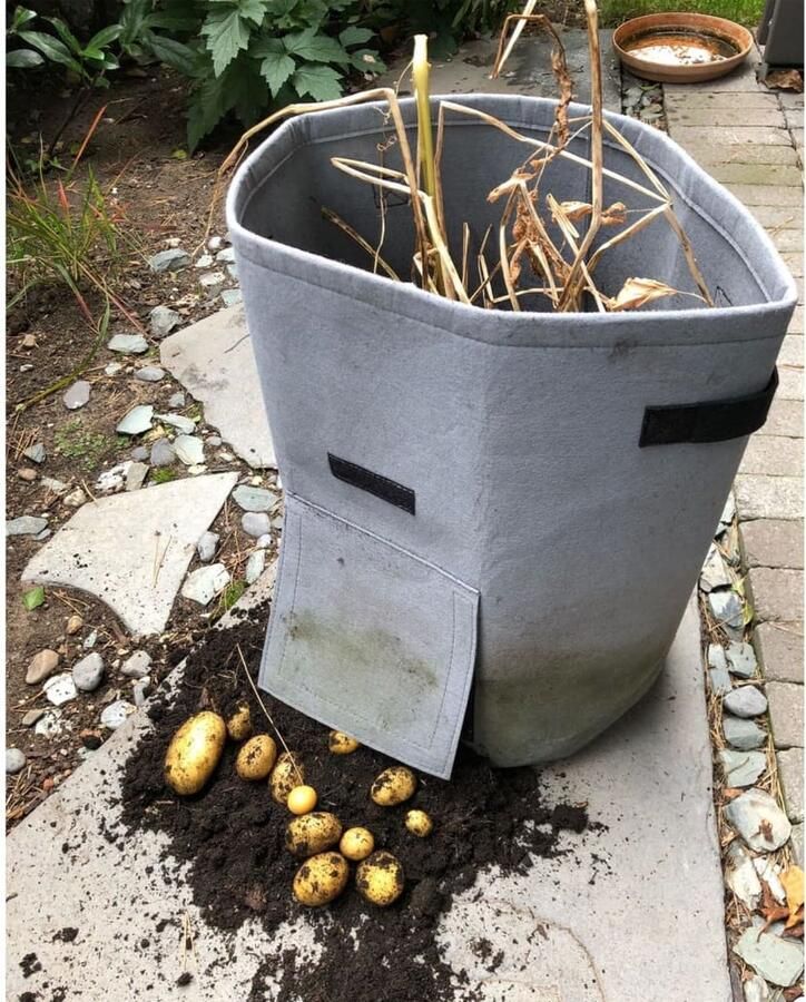 Nature Kweekzak met handvatten en toegansklep 48L H43 x Ø38 cm