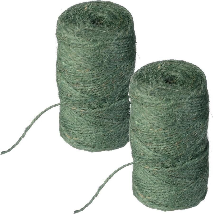 Nature Jute Touw Groen Klim-En Geleide Artikel 2 x 10x10x7.8 cm 250 M
