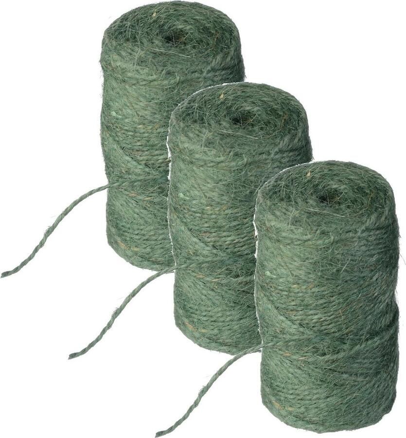 Nature Jute Touw Groen Klim-En Geleide Artikel 3 x 7x7x6 cm 90 M