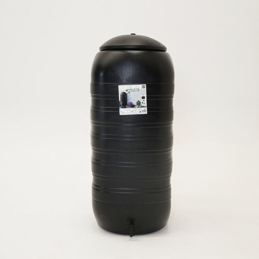 Nature Regenton Muurmodel 250l Zwart Kunststof Set 50x50x121cm