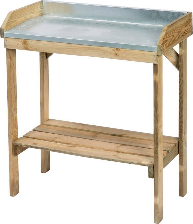 Nature Oppottafel H97 x 85 x 42cm met een werkblad van zink