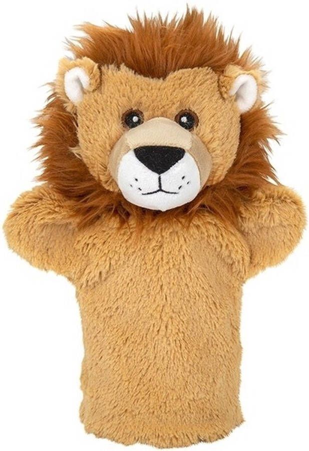 Nature planet Pluche bruine leeuw handpop knuffel 24 cm Leeuwen wilde dieren knuffels Poppentheater speelgoed kinderen