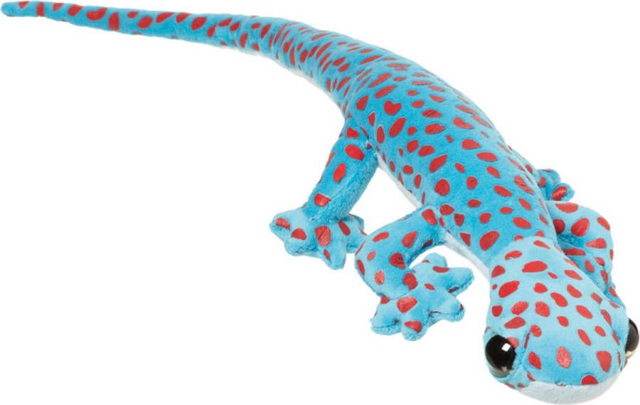 Nature Planet Knuffeldier Gekko Hagedis zachte pluche stof premium knuffels blauw 62 cm Knuffeldier