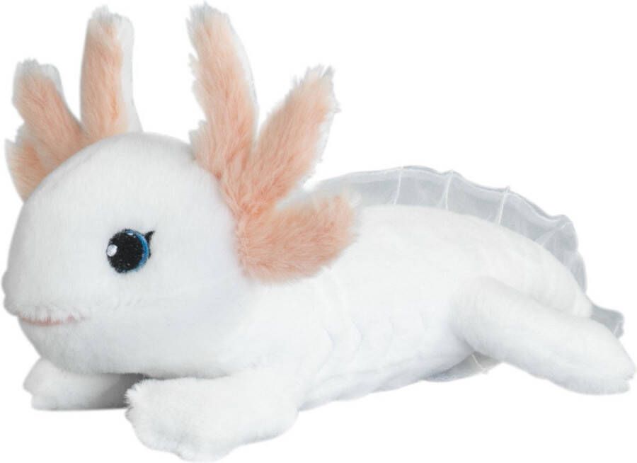 Nature Planet Knuffeldier Axolotl zachte pluche stof premium knuffels wit 30 cm Knuffeldier