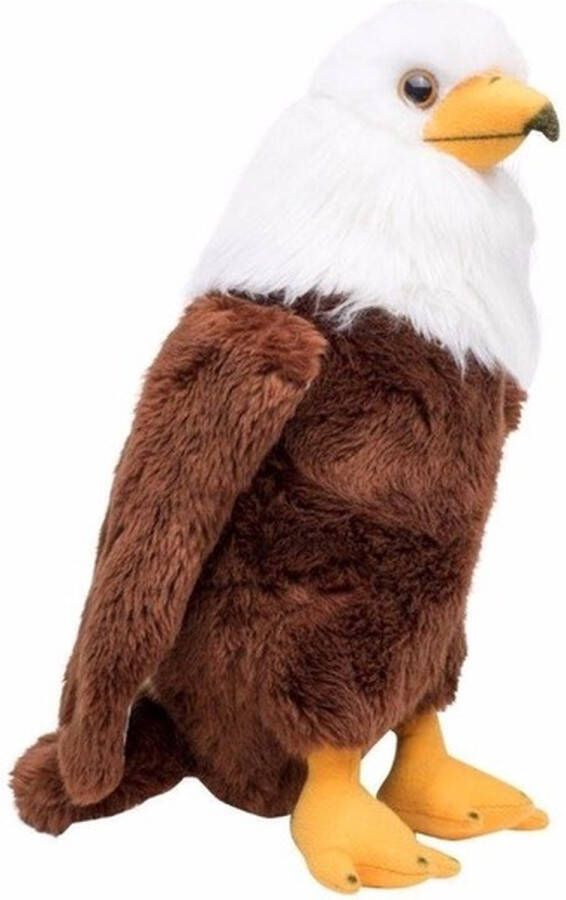 Nature planet Pluche Amerikaanse zeearend knuffel 30 cm roofvogels knuffels