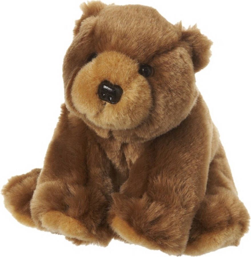 Nature Planet Knuffel bruine beer 12 cm Knuffelberen