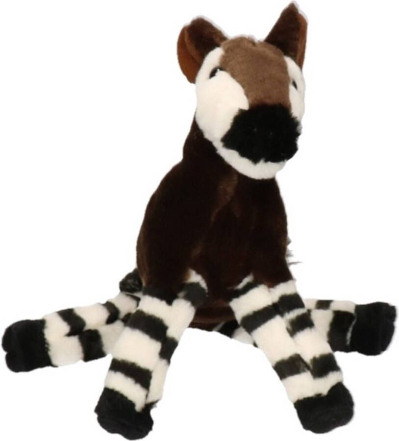 Nature planet Pluche bruine okapi knuffel 18 cm Afrikaanse zoogdieren knuffels Speelgoed voor kinderen