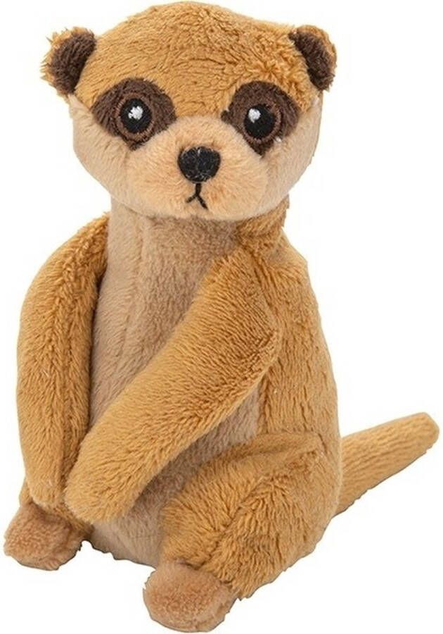 Nature planet Pluche bruine stokstaartje knuffel 13 cm Stokstaartjes wilde dieren knuffels Speelgoed voor baby kinderen