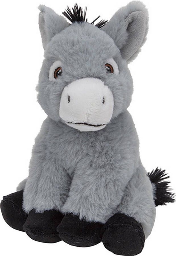 Nature planet Pluche dieren knuffels Ezel van 16 cm Knuffeldieren speelgoed