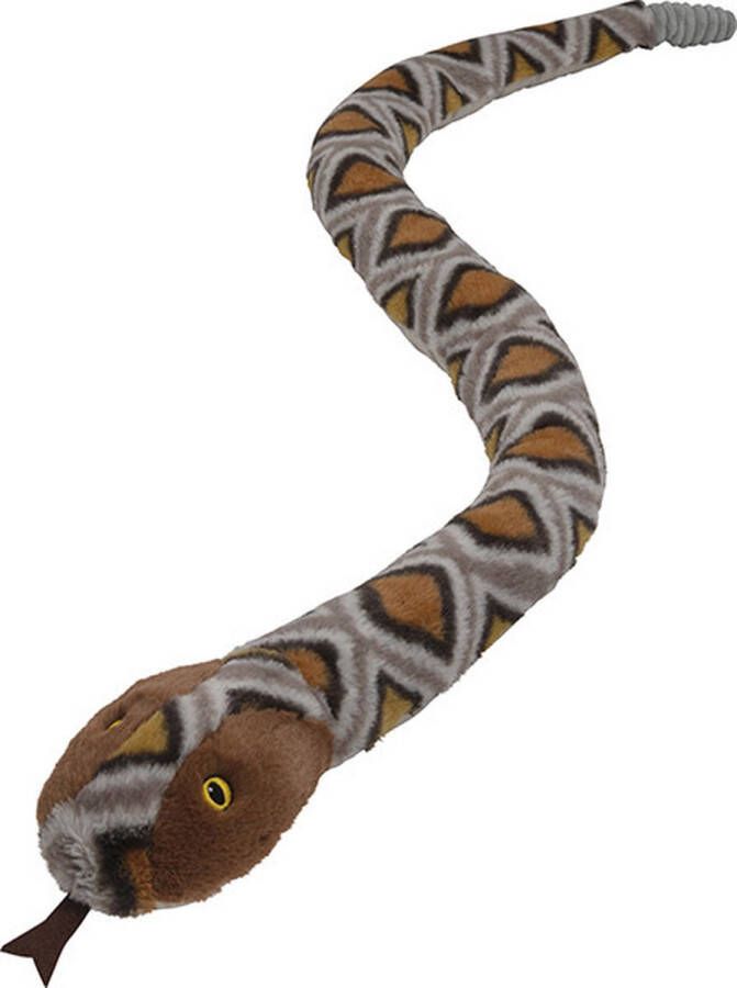 Nature planet Pluche dieren knuffels gevlekte ratelslang van 150 cm Knuffeldieren slangen speelgoed