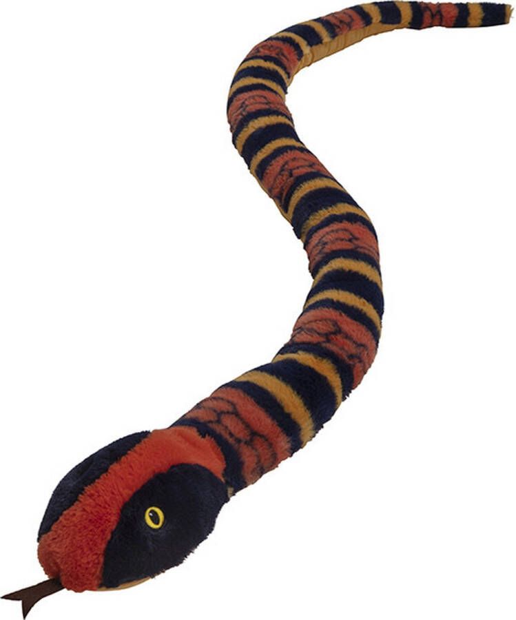 Nature planet Pluche dieren knuffels Koraal slang van 150 cm Knuffeldieren slangen speelgoed
