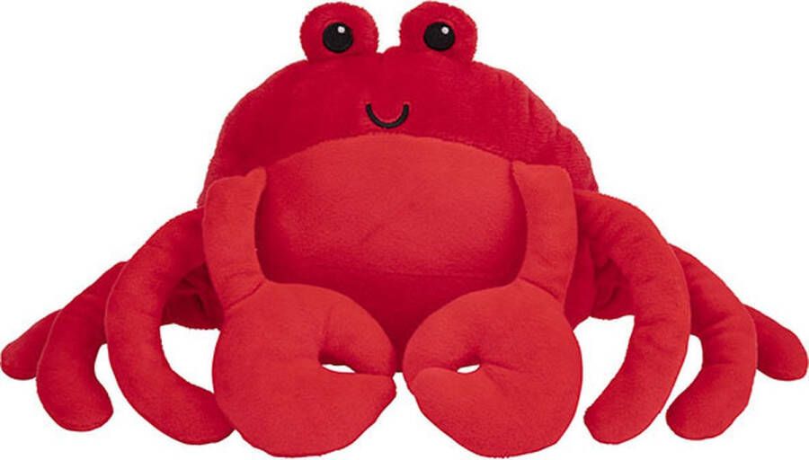 Nature Planet Pluche dieren knuffel Krab rood van 25 cm krabben Knuffel zeedieren