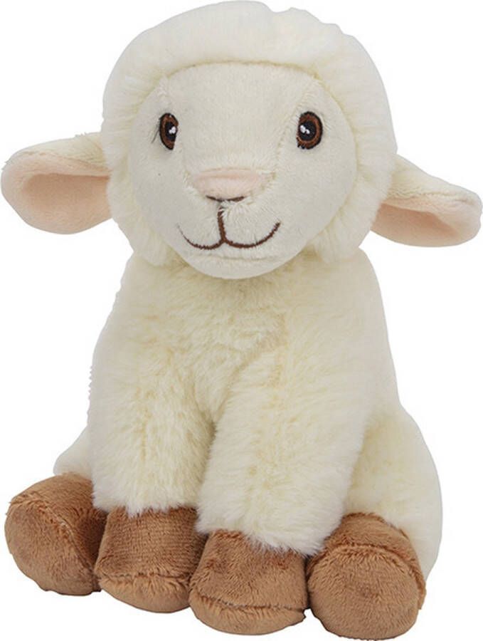 Nature planet Pluche dieren knuffels Schaap lammetje van 17 cm Knuffeldieren speelgoed