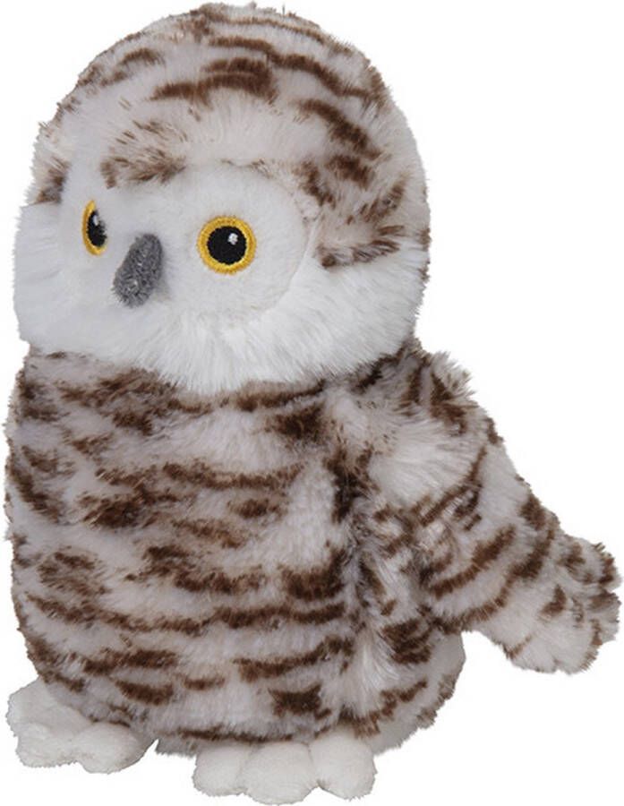 Nature planet Pluche dieren knuffels Sneeuwuil van 16 cm Knuffeldieren vogels speelgoed