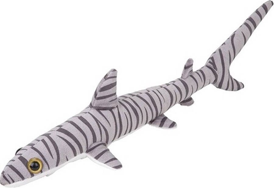 Nature planet Pluche gestreepte tijgerhaai knuffel 60 cm Tijgerhaaien zeedieren knuffels Speelgoed voor kinderen
