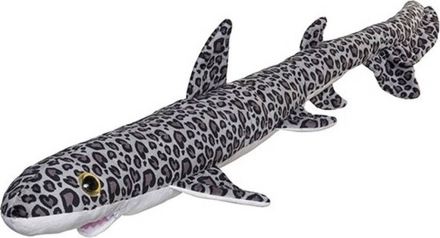 Nature planet Pluche gevlekte luipaardhaai knuffel XL 110 cm Luipaardhaaien zeedieren knuffels Speelgoed voor kinderen