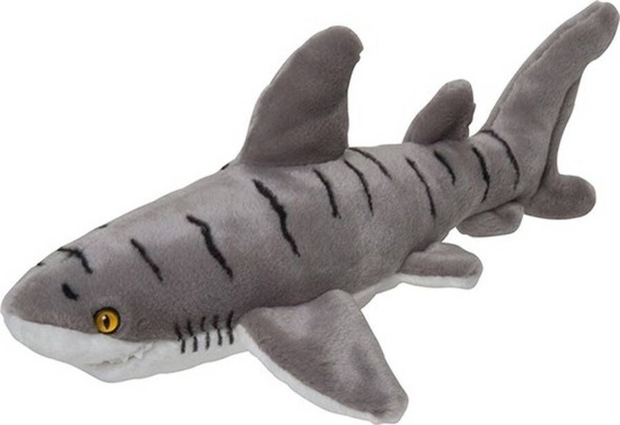 Nature planet Pluche grijze tijgerhaai knuffel 40 cm Tijgerhaaien zeedieren knuffels Speelgoed voor kinderen